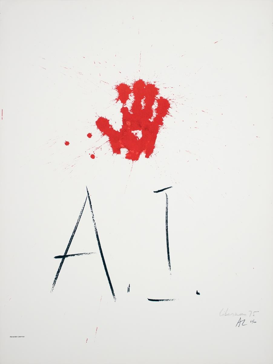 Alexander Liberman-Amnesty International-hand-signed lithograph