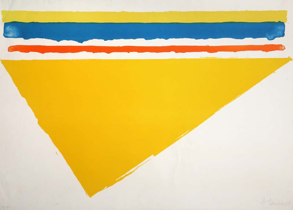Yellow Light, Minimalist Lithograph by Alexander Liberman