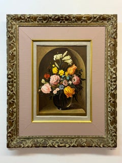 Vintage Alexander Lisovski floral still life, painting