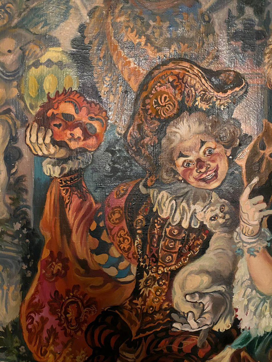 Künstler: Alexander Litwinow
Werk: Original-Ölgemälde, handgefertigtes Kunstwerk, ein Unikat 
Medium: Öl auf Leinwand
Stil: Klassisch figurativ
Jahr: 2005
Titel: Maskerade im 18. Jahrhundert
Größe: 32,5