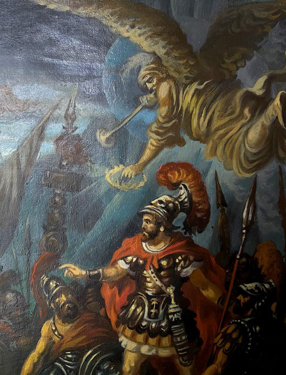 Aeneas, Classic Art, Figurative, Original oil Painting, Ready to Hang For Sale 2
