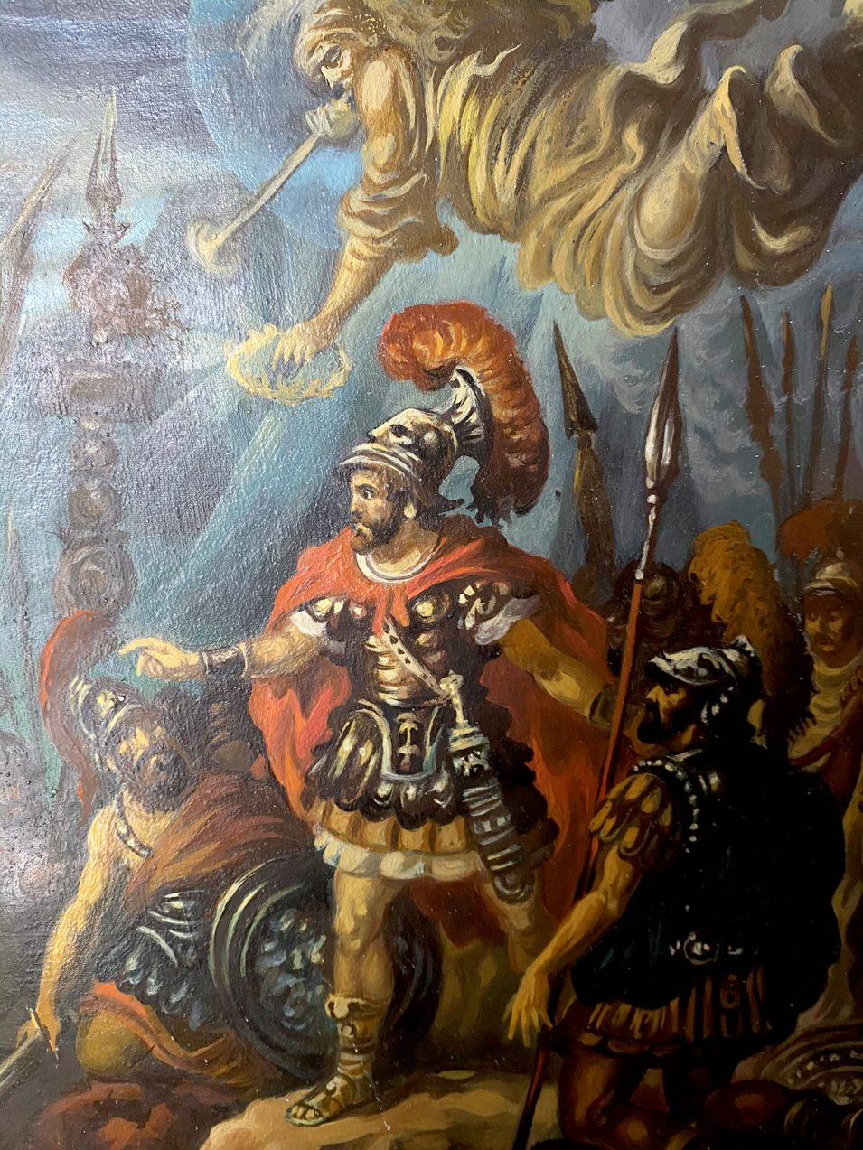 Aeneas, Classic Art, Figurative, Original oil Painting, Ready to Hang For Sale 5