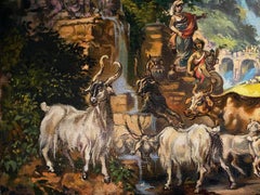 Antique Motive, Classic Art, Original oil Painting, Ready to Hang