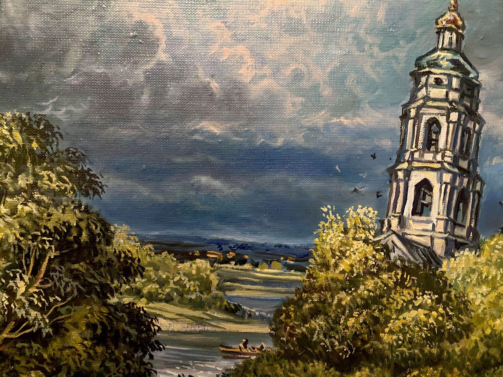 Artist: Alexander Litvinov
Work: Original oil painting, handmade artwork, one of a kind 
Medium: Oil on Canvas
Style: Classic Figurative
Year: 2011
Title: Before the storm
Size: 23.5