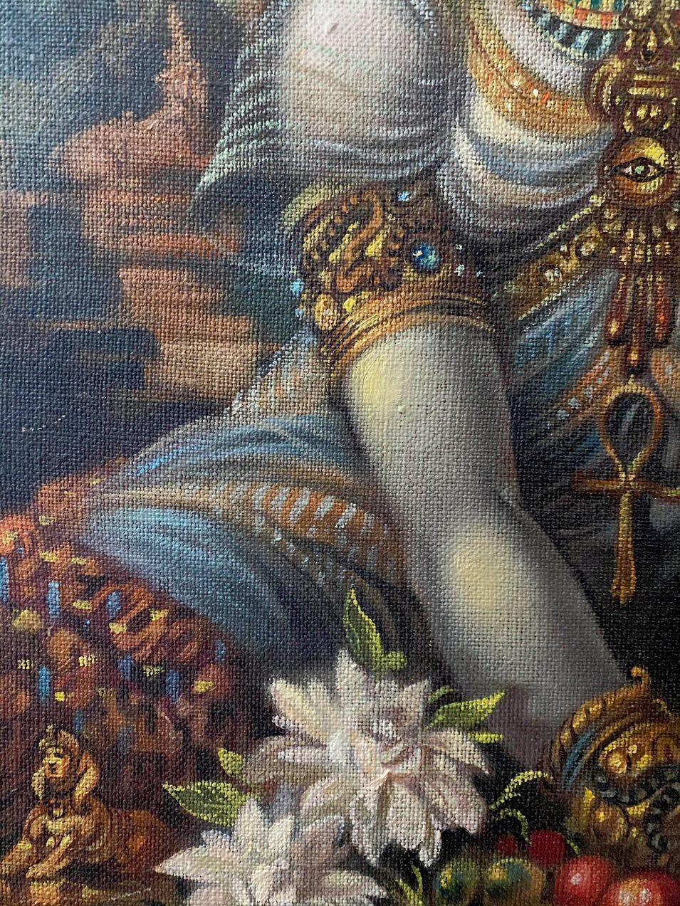Cleopatra, Classic art, Original oil Painting, Ready to Hang For Sale 2