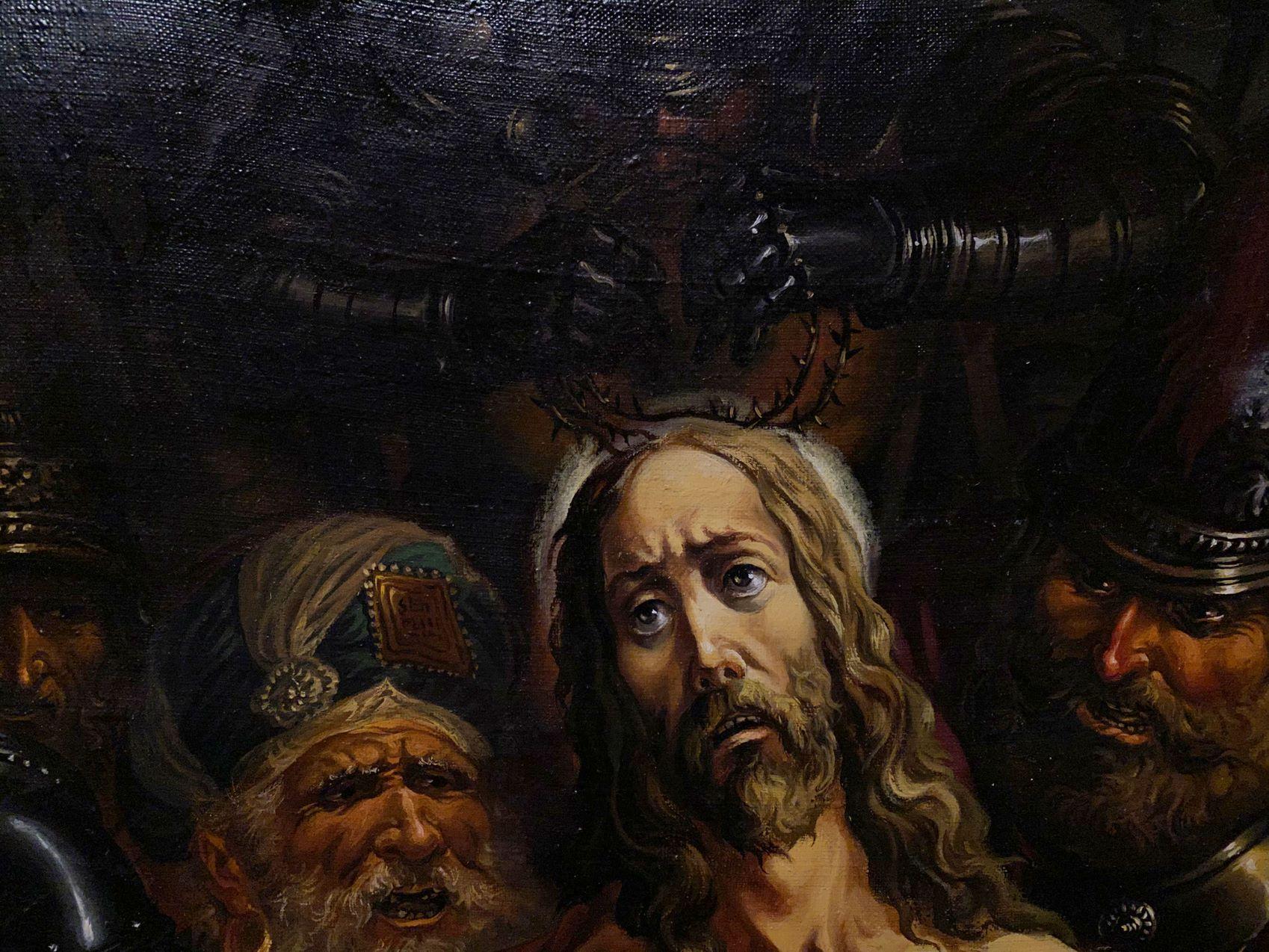 Crown of Thorns, Original Ölgemälde, hängefertig, Crown of Thorns (Schwarz), Figurative Painting, von Alexander Litvinov