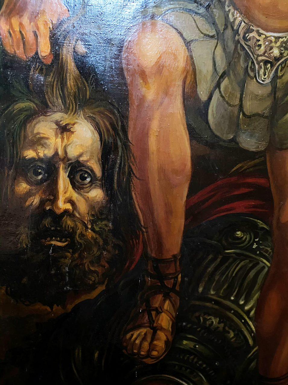 David, Arte classica, Pittura ad olio originale, Pronta da appendere in vendita 1