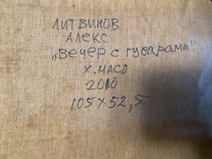 Evening with the Hussars, Classic Art, Original oil Painting, Ready to Hang