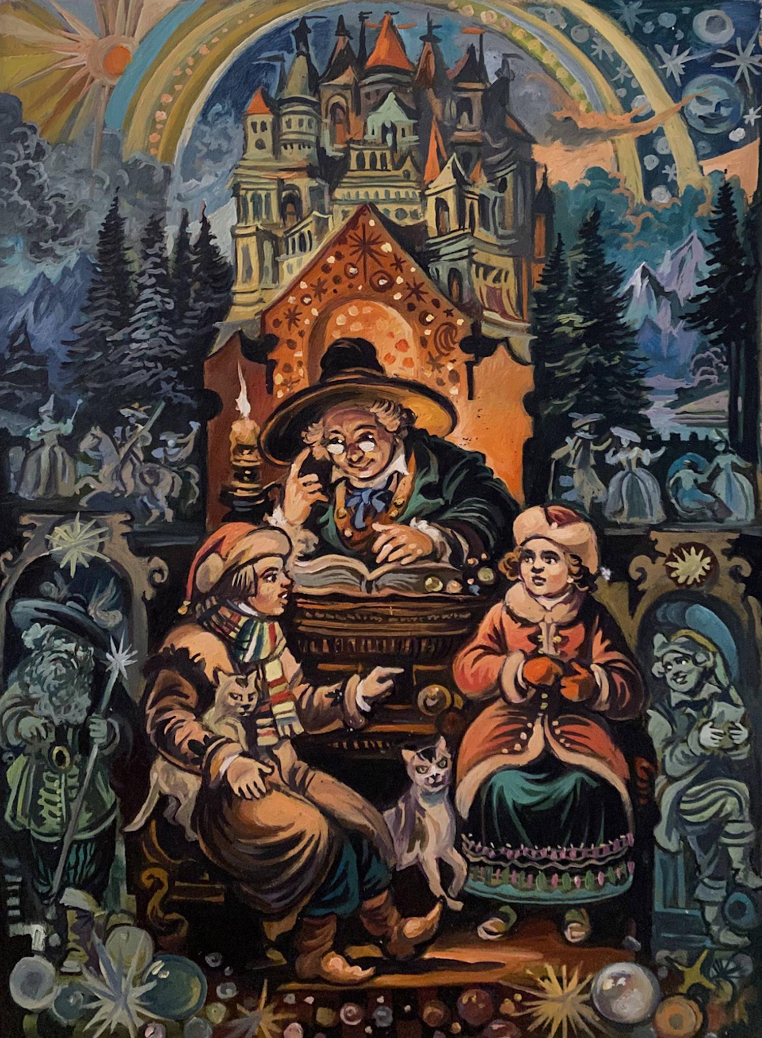 Alexander Litvinov Figurative Painting - Fairy tale, Original oil Painting, Ready to Hang