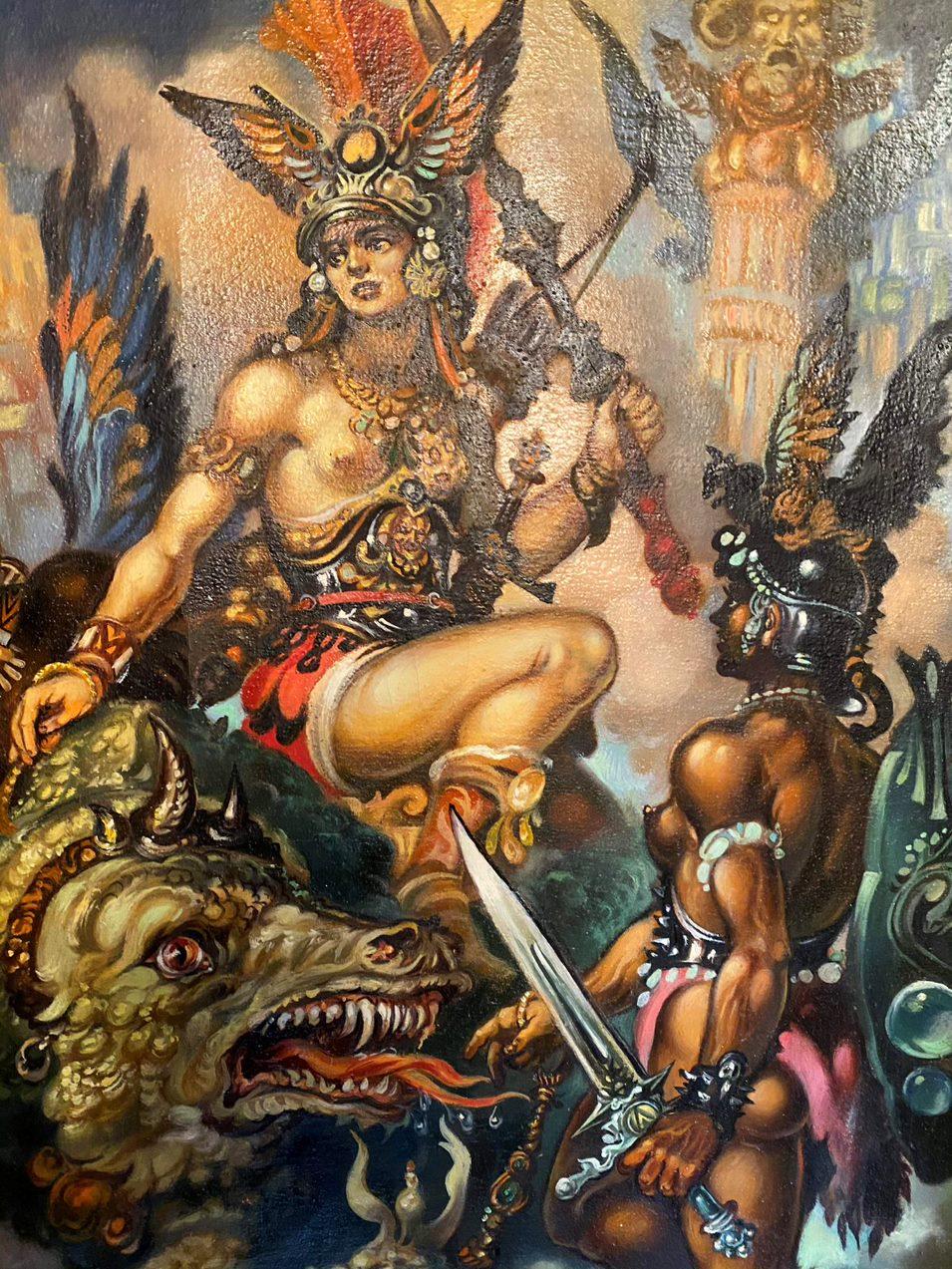 Fantasía, Arte clásico, Figurativo, Pintura al óleo original, Listo para colgar - Painting Impresionista de Alexander Litvinov