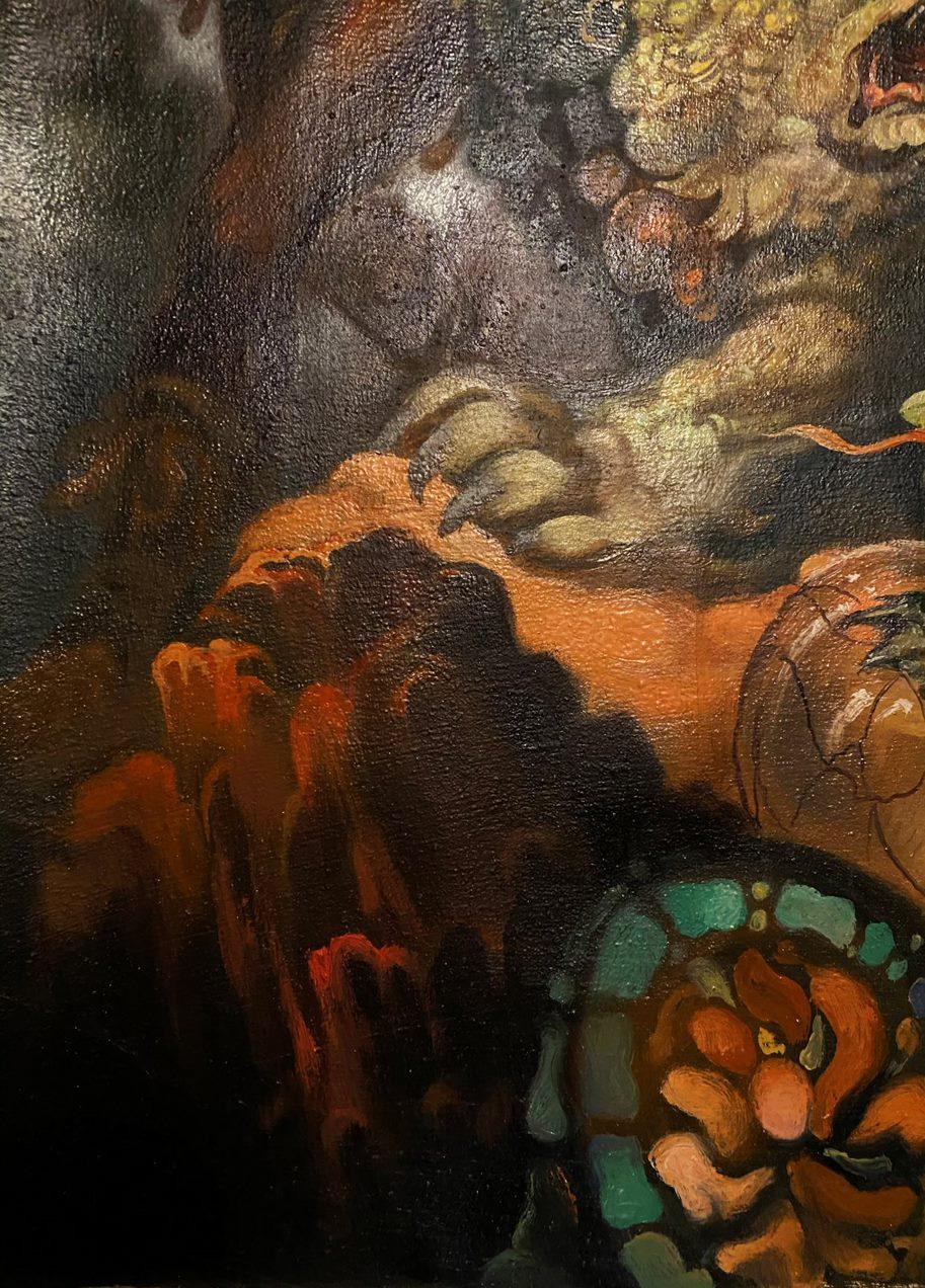 Fantasía, Arte clásico, Figurativo, Pintura al óleo original, Listo para colgar en venta 6