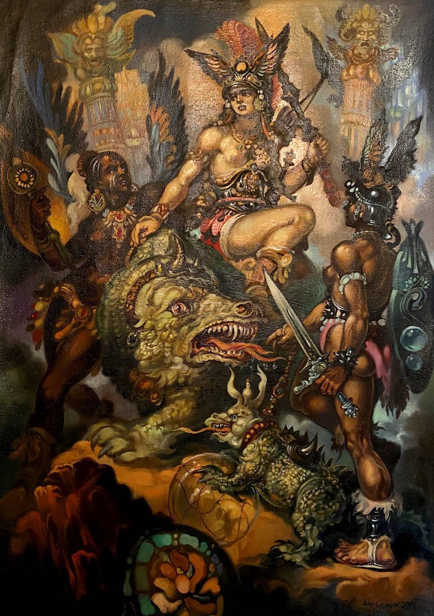 Figurative Painting de Alexander Litvinov - Fantasía, Arte clásico, Figurativo, Pintura al óleo original, Listo para colgar