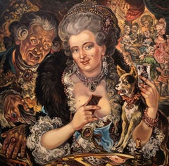 Marquise, Porträts, Original-Ölgemälde, hängefertig