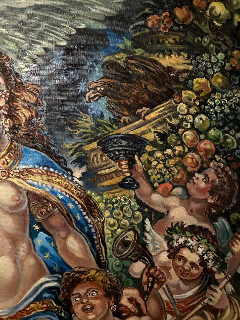 Perseus and Andromeda, Classic Art, Original oil Painting, Ready to Hang For Sale 5