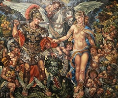 Persée et Andromède, Classic Art, peinture à l'huile originale, prête à être accrochée
