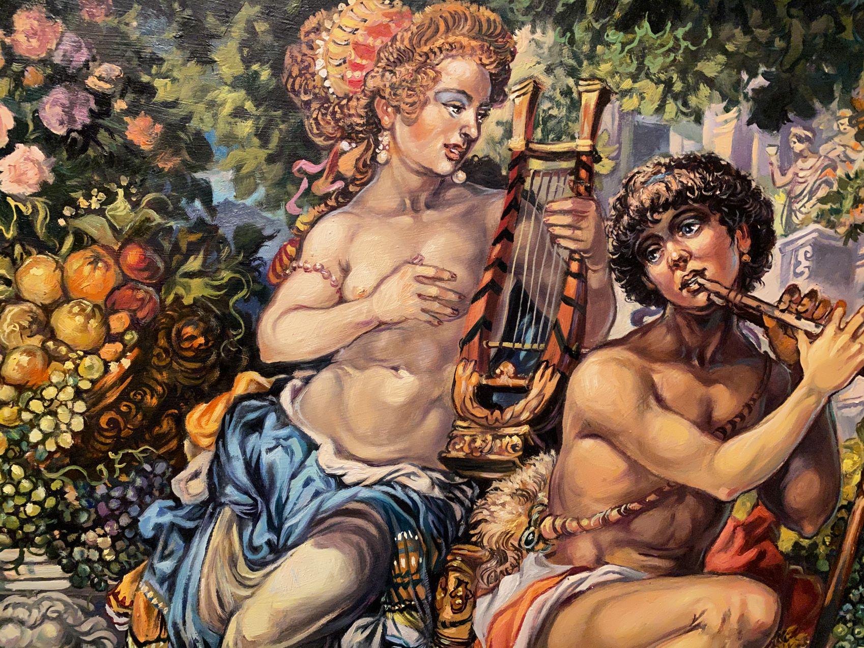 Princesse Melodia, Figurative, Peinture à l'huile originale, prête à être accrochée en vente 2