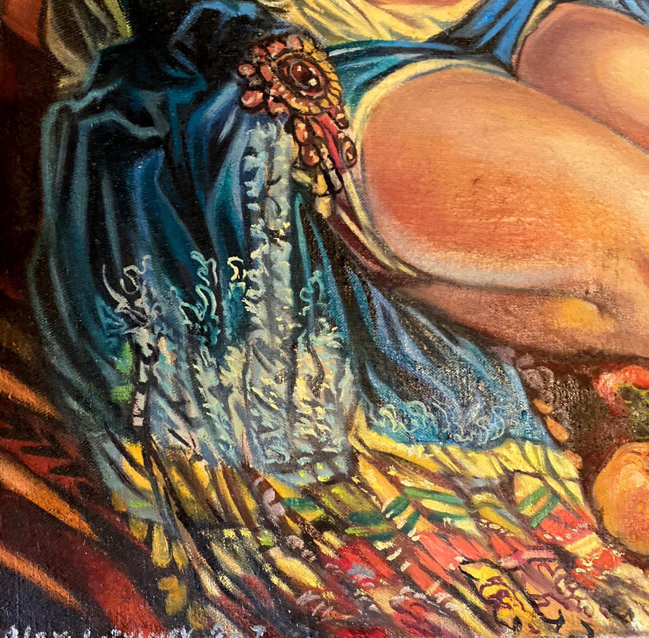 Roxolana, Figurativo, Arte classica, Pittura ad olio originale, Pronto da appendere in vendita 6