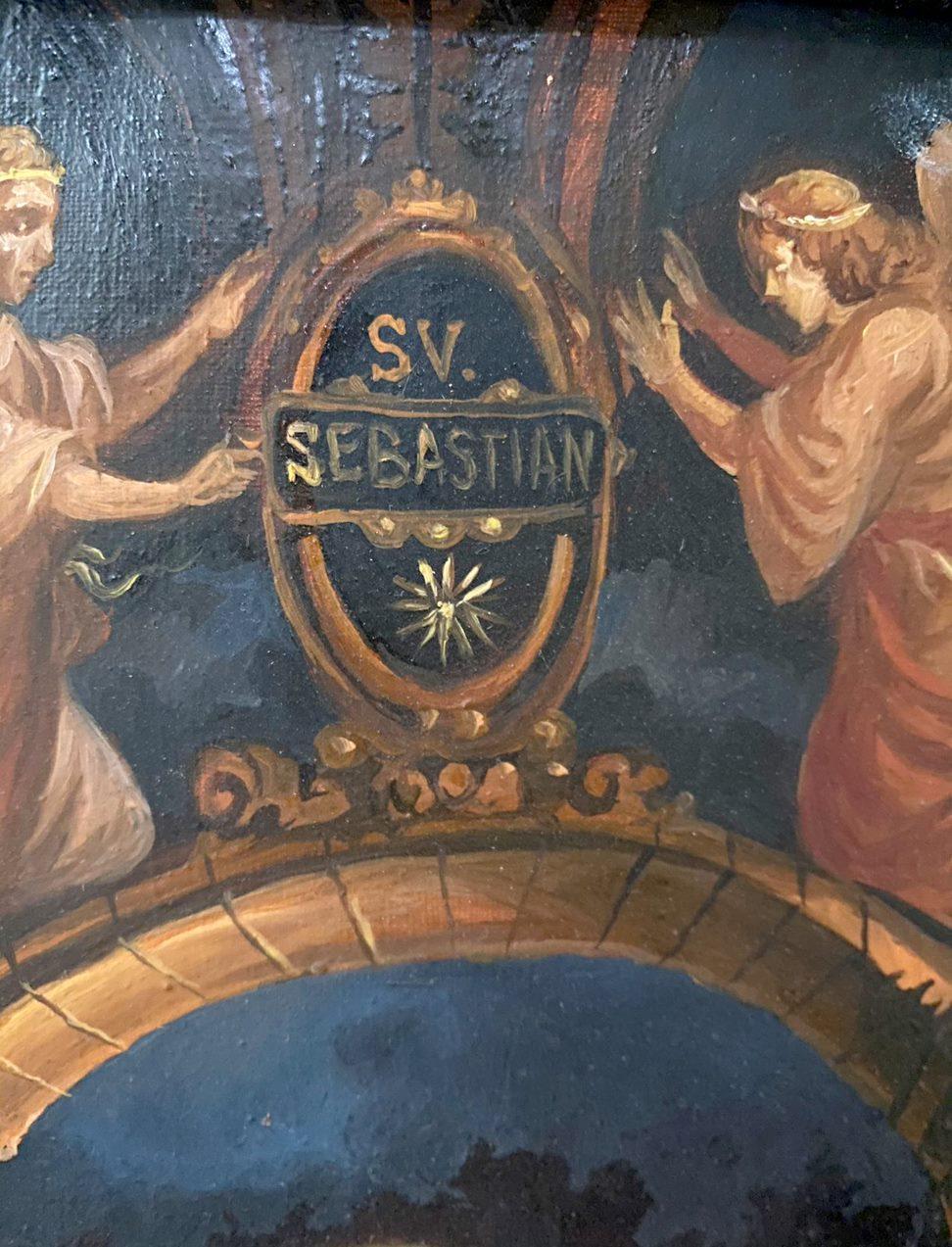 Artista: Alexander Litvinov
Lavoro: Pittura a olio originale, opera d'arte fatta a mano, unica nel suo genere 
Mezzo: Olio su tela
Stile: Classico figurativo
Anno: 1991
Titolo: San Sebastiano
Dimensioni: 16