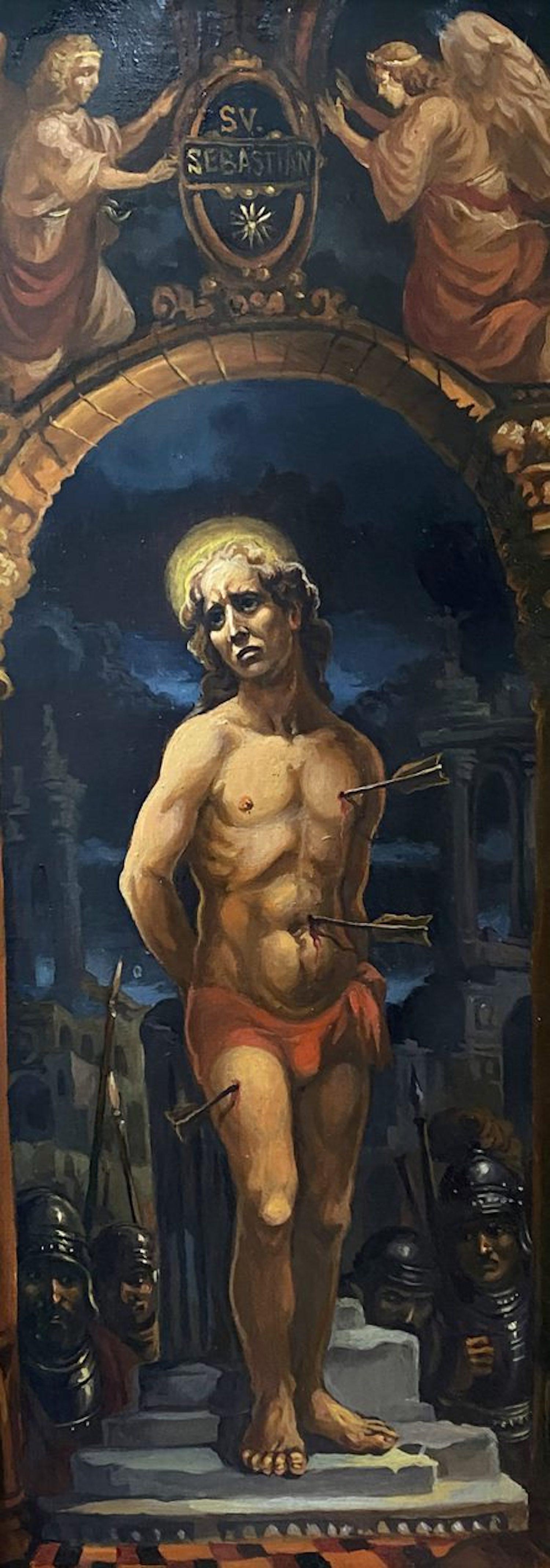 Figurative Painting di Alexander Litvinov - San Sebastiano, Figurativo, Pittura ad olio originale, pronta da appendere