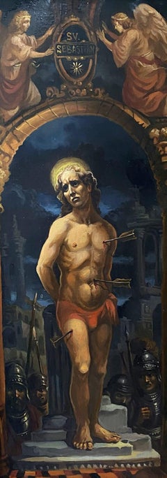 Saint Sebastian, Original oil Painting, Ready to Hang