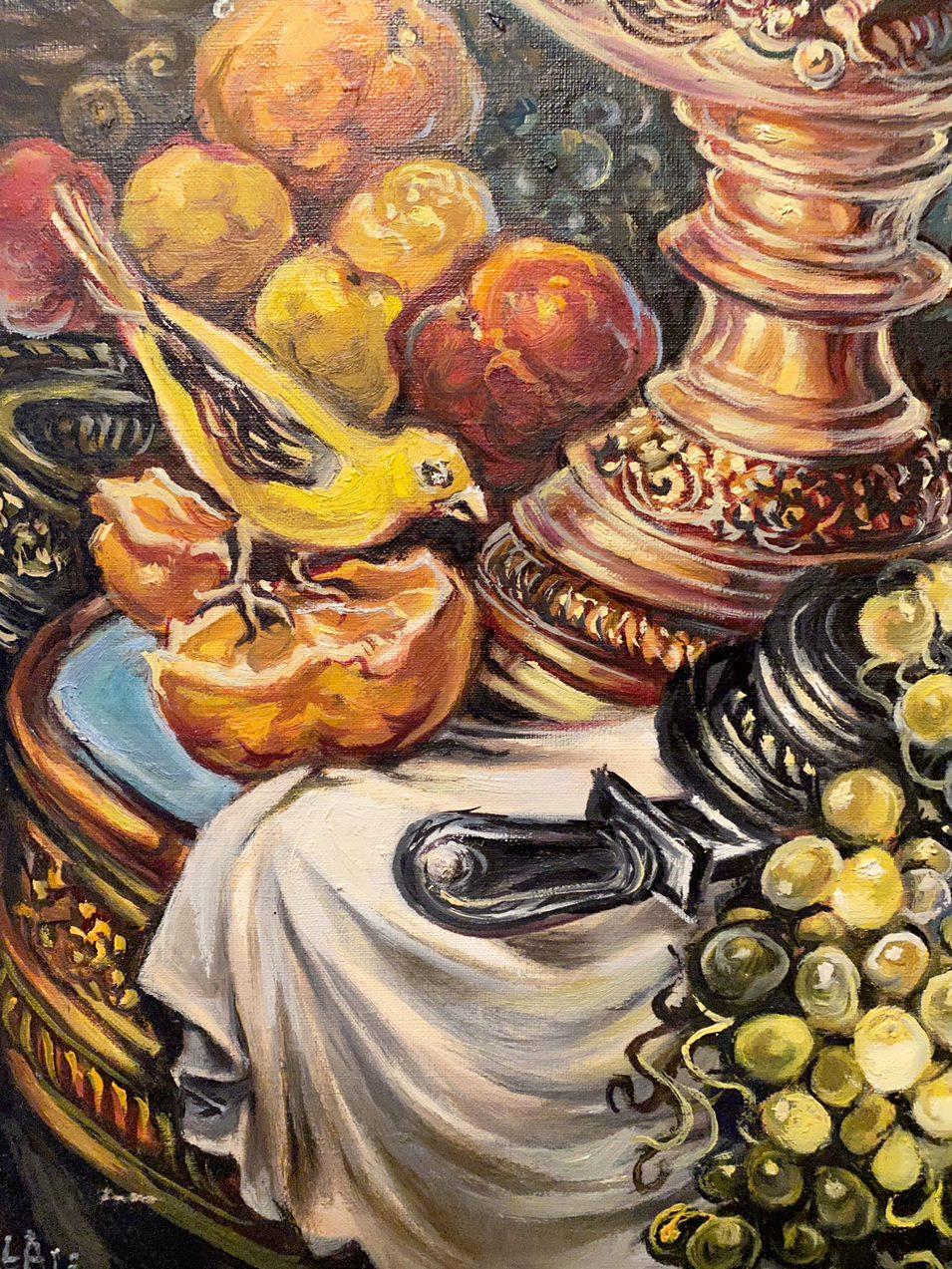 Still Life, Classic Art, Original oil Painting, Ready to Hang For Sale 7