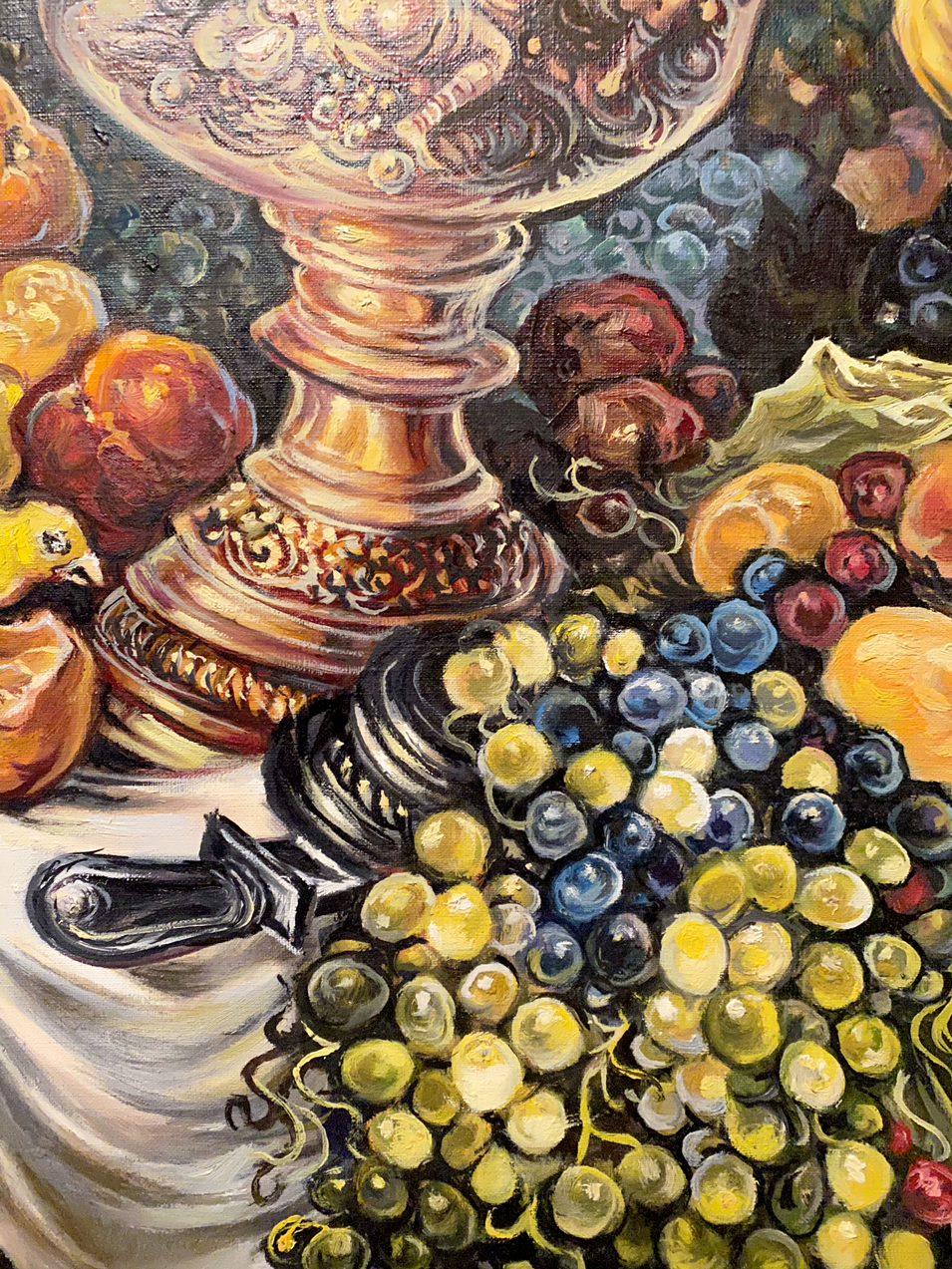 Still Life, Classic Art, Original oil Painting, Ready to Hang For Sale 6