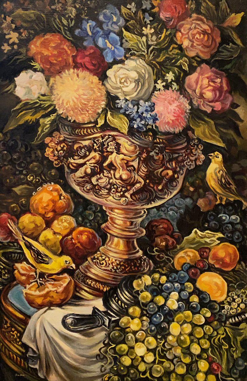 Still Life, Classic Art, Original oil Painting, Ready to Hang