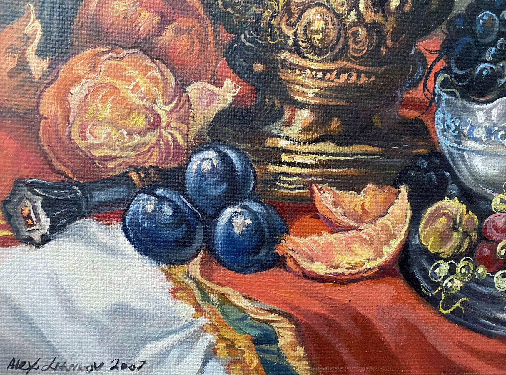 Still Life with sweets, Classic art, Original oil Painting, Ready to Hang For Sale 6
