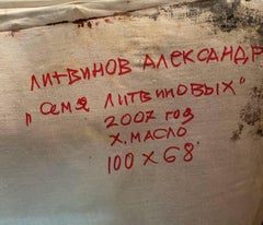 The Litvinov Family, Original oil Painting, Ready to Hang