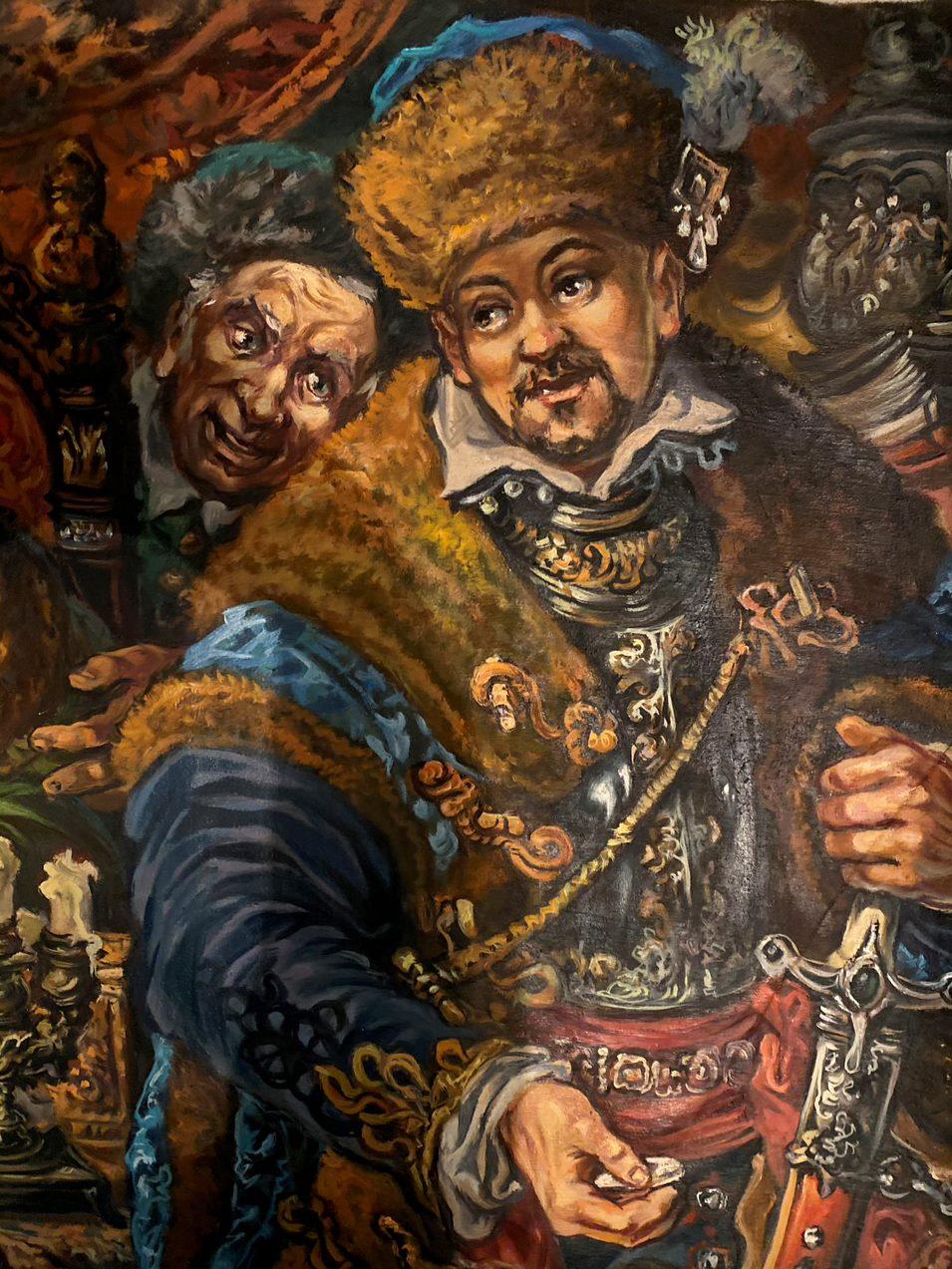 The Litvinov Family, Original Ölgemälde, hängefertig im Angebot 3