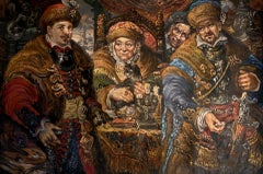 The Litvinov Family, Original Ölgemälde, hängefertig