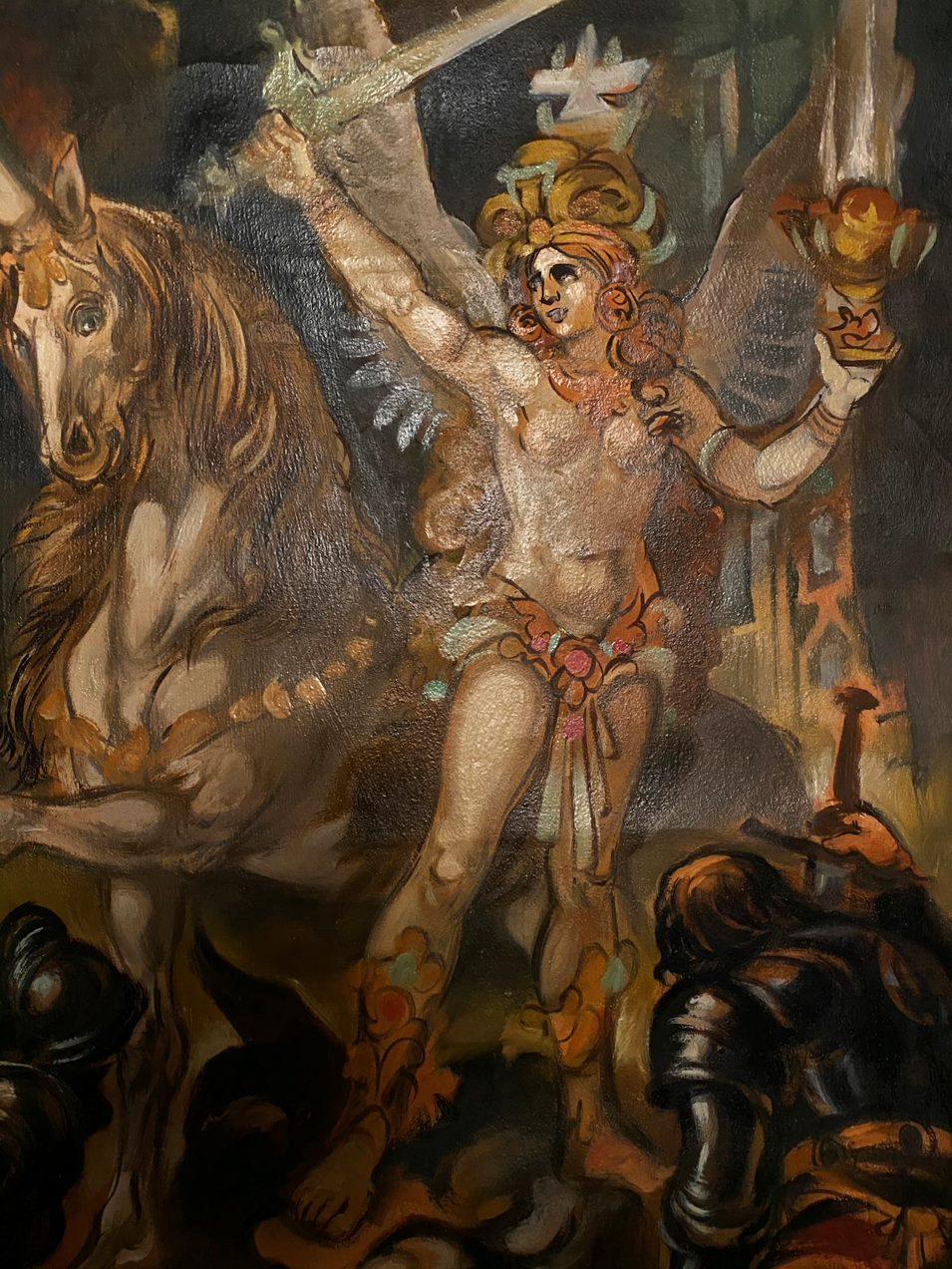 Artista: Alexander Litvinov
Obra: Pintura al óleo original, obra de arte hecha a mano, única en su género 
Técnica: Óleo sobre lienzo
Estilo: Clásico figurativo
Año: 2016
Título: Valquiria
Tamaño: 27