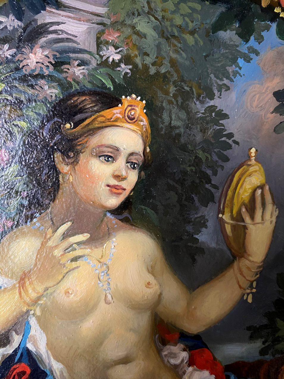 Venere, Arte classica, Figurativo, Pittura ad olio originale, Pronto da appendere - Painting Impressionismo di Alexander Litvinov