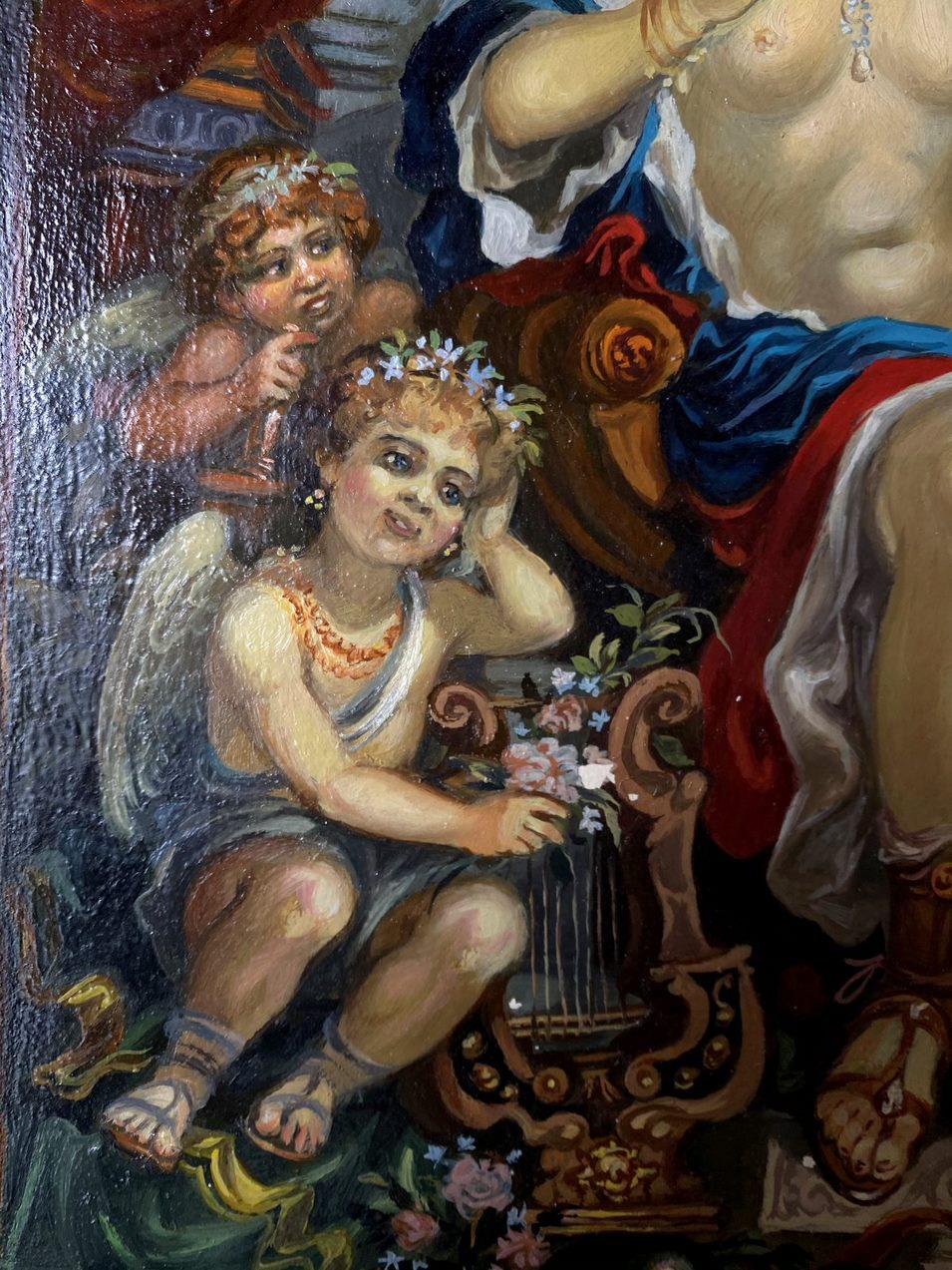 Venere, Arte classica, Figurativo, Pittura ad olio originale, Pronto da appendere in vendita 2