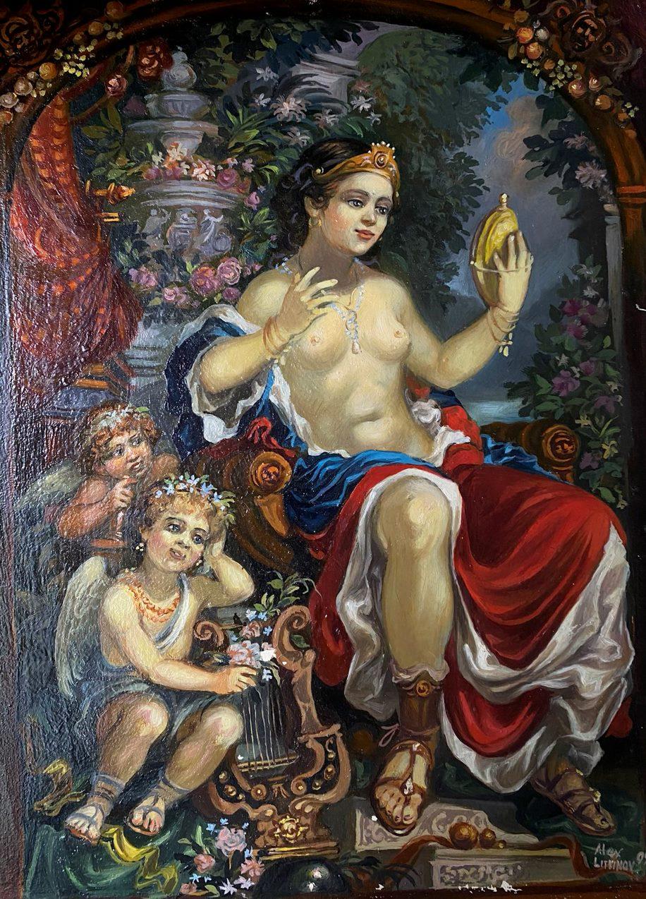 Figurative Painting di Alexander Litvinov - Venere, Arte classica, Figurativo, Pittura ad olio originale, Pronto da appendere
