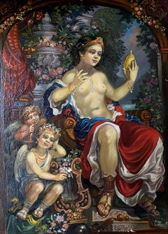 Venus, Arte clásico, Figurativo, Pintura al óleo original, Lista para colgar