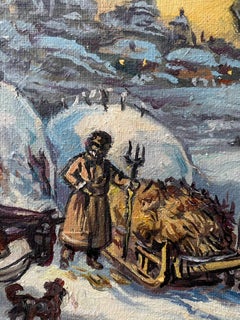Winter Landscape, Classic art, Original oil Painting, Ready to Hang