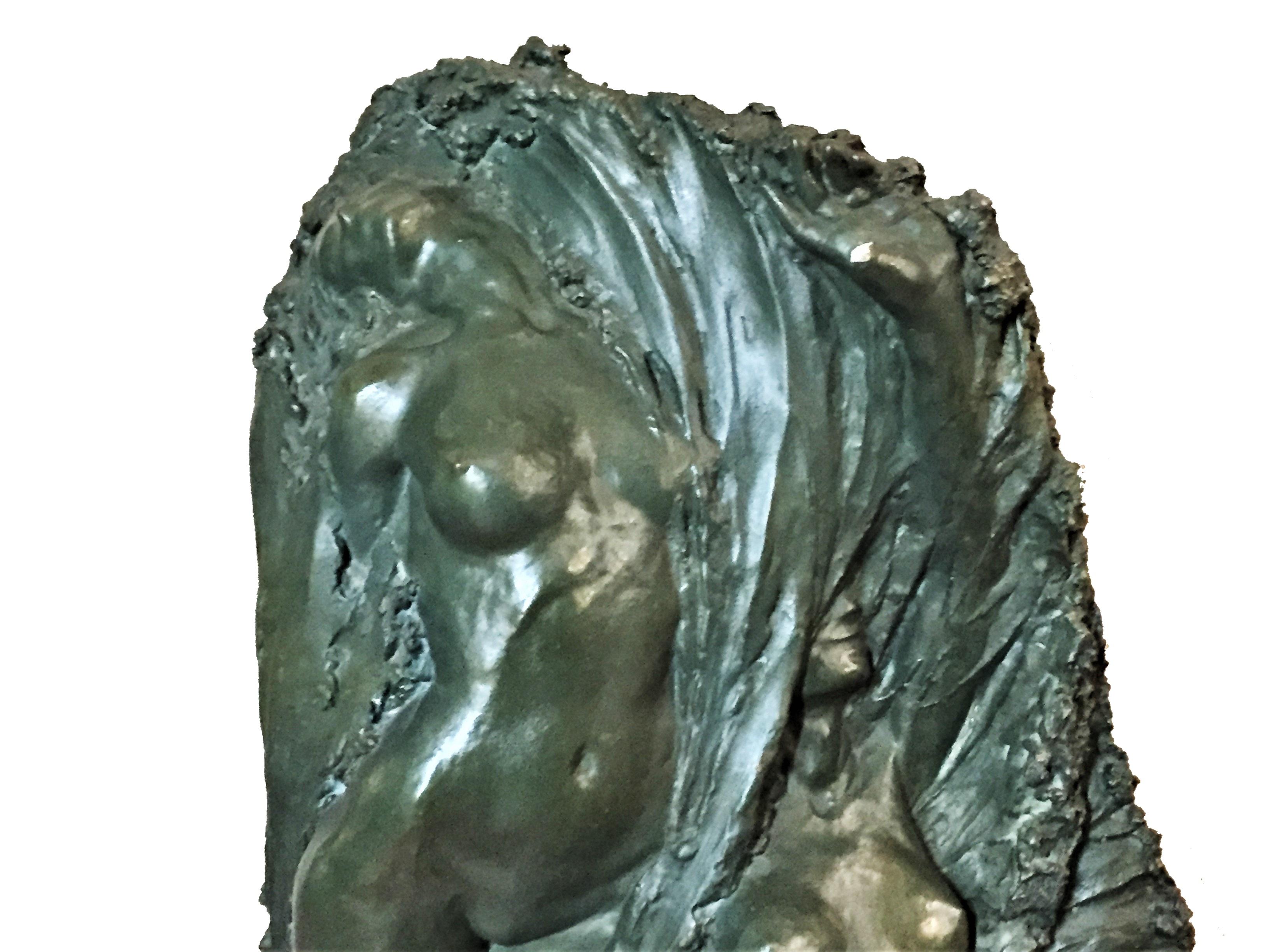 American Alexander MacLeod, Bathers, Grand Painted Plaster Bass-Relief, circa 1920s
