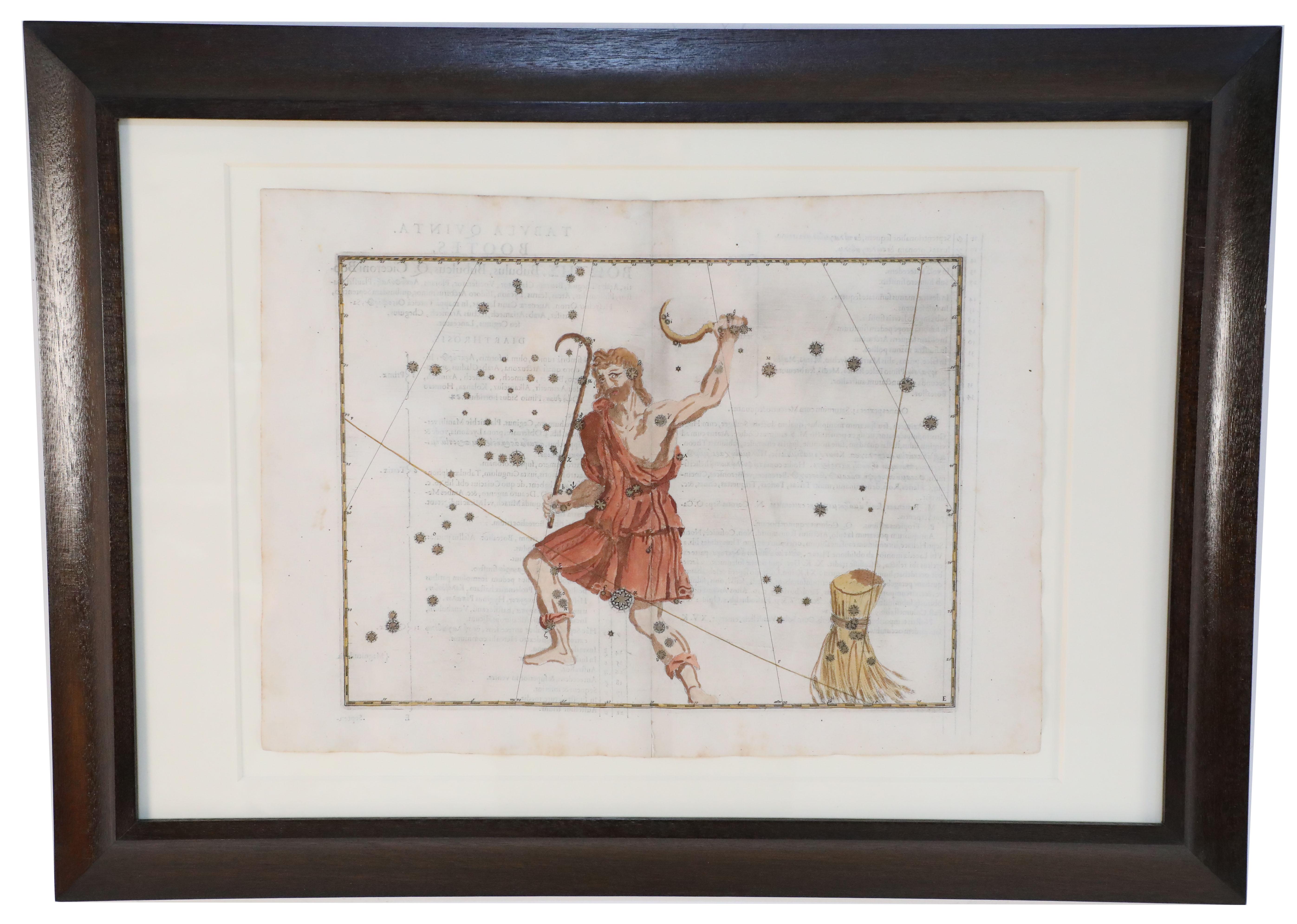 Alexander Mair Renaissance Hand-Colored Engravings of Astronomy Star Charts For Sale 5