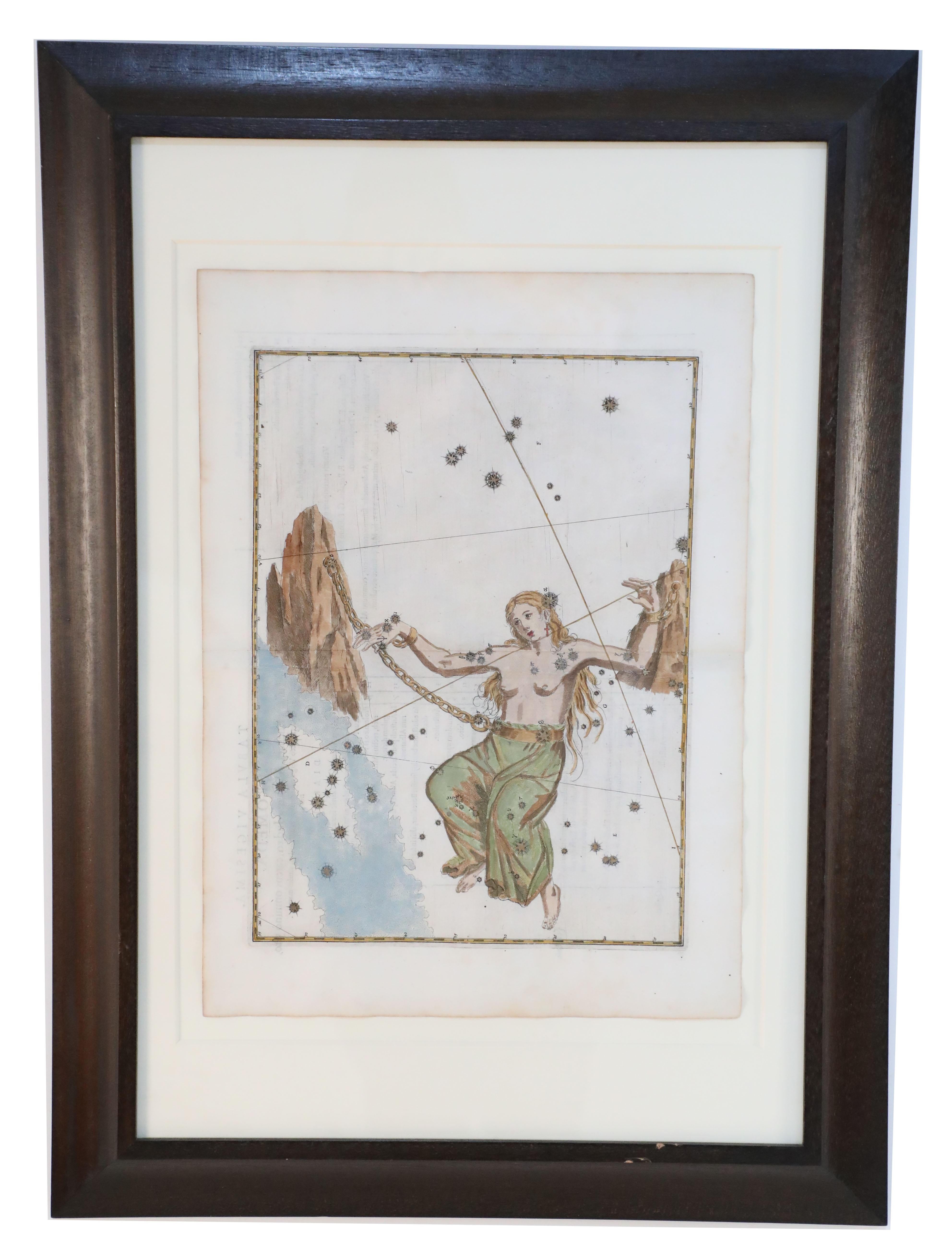 Alexander Mair Renaissance Hand-Colored Engravings of Astronomy Star Charts For Sale 8