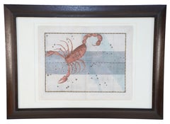 Alexander Mair Renaissance Hand-Colored Engravings of Astronomy Star Charts