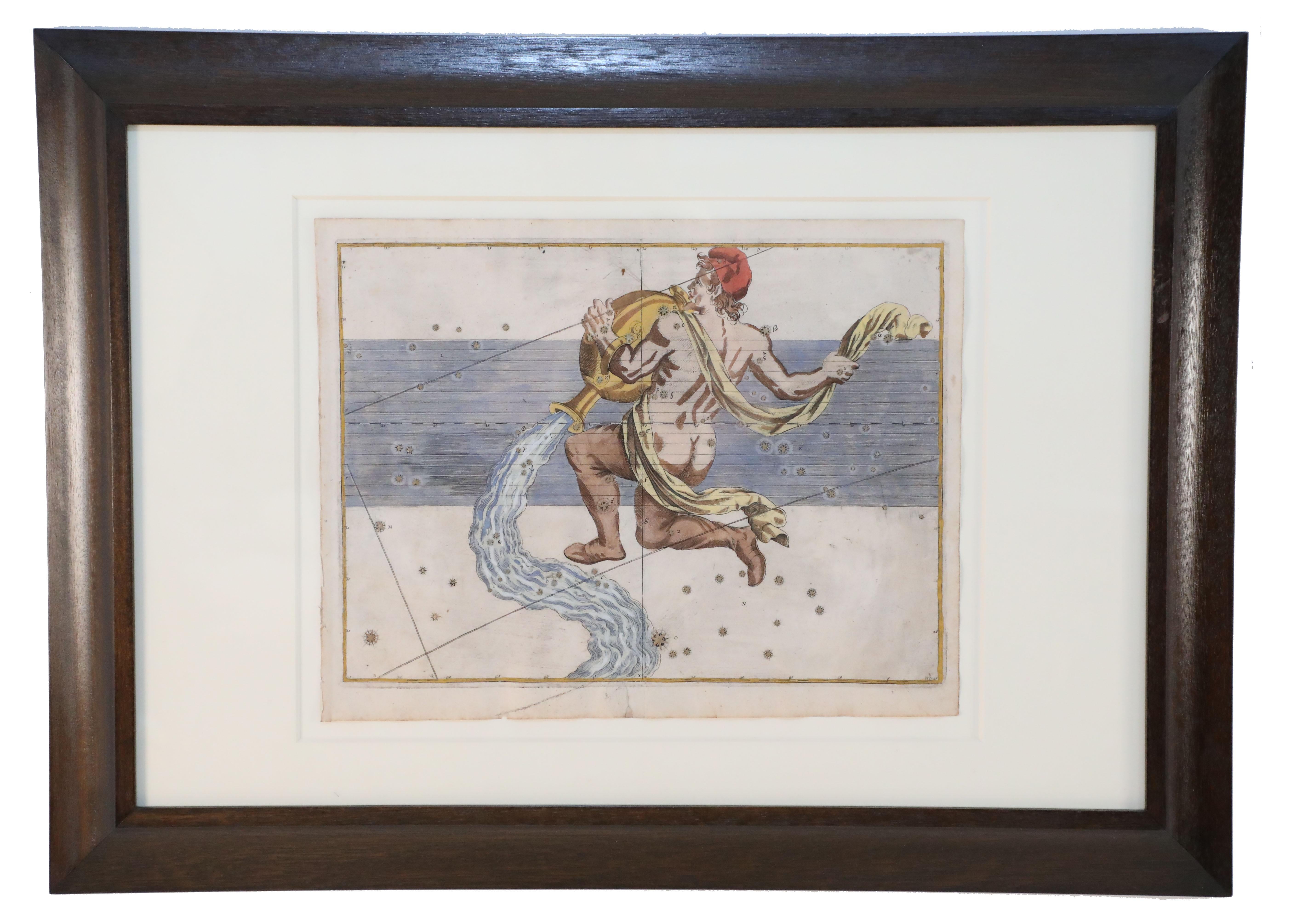 Alexander Mair Renaissance Hand-Colored Engravings of Astronomy Star Charts In Good Condition For Sale In New York, NY