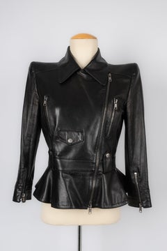Alexander Mc Queen Black Leather Jacket