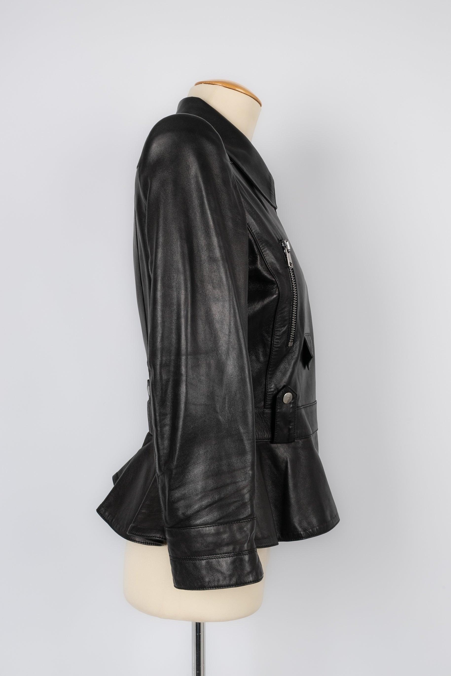 Alexander Mc Queen Black Leather Jacket For Sale 1