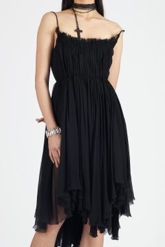 Alexander Mc queens Vintage S/S RTW 2003 Harness Silk Dress