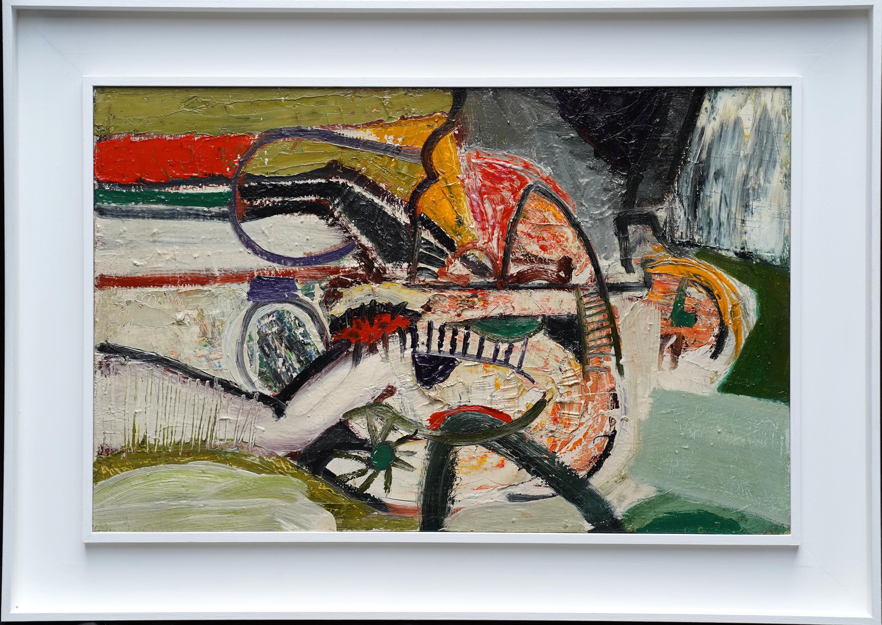 Abstract - Scottish 1950's Abstract art oil painting  For Sale 9