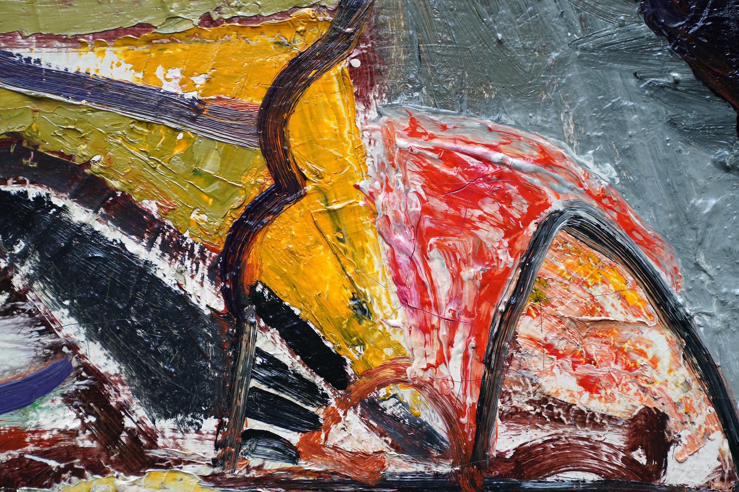 Abstract - Scottish 1950's Abstract art oil painting  For Sale 2