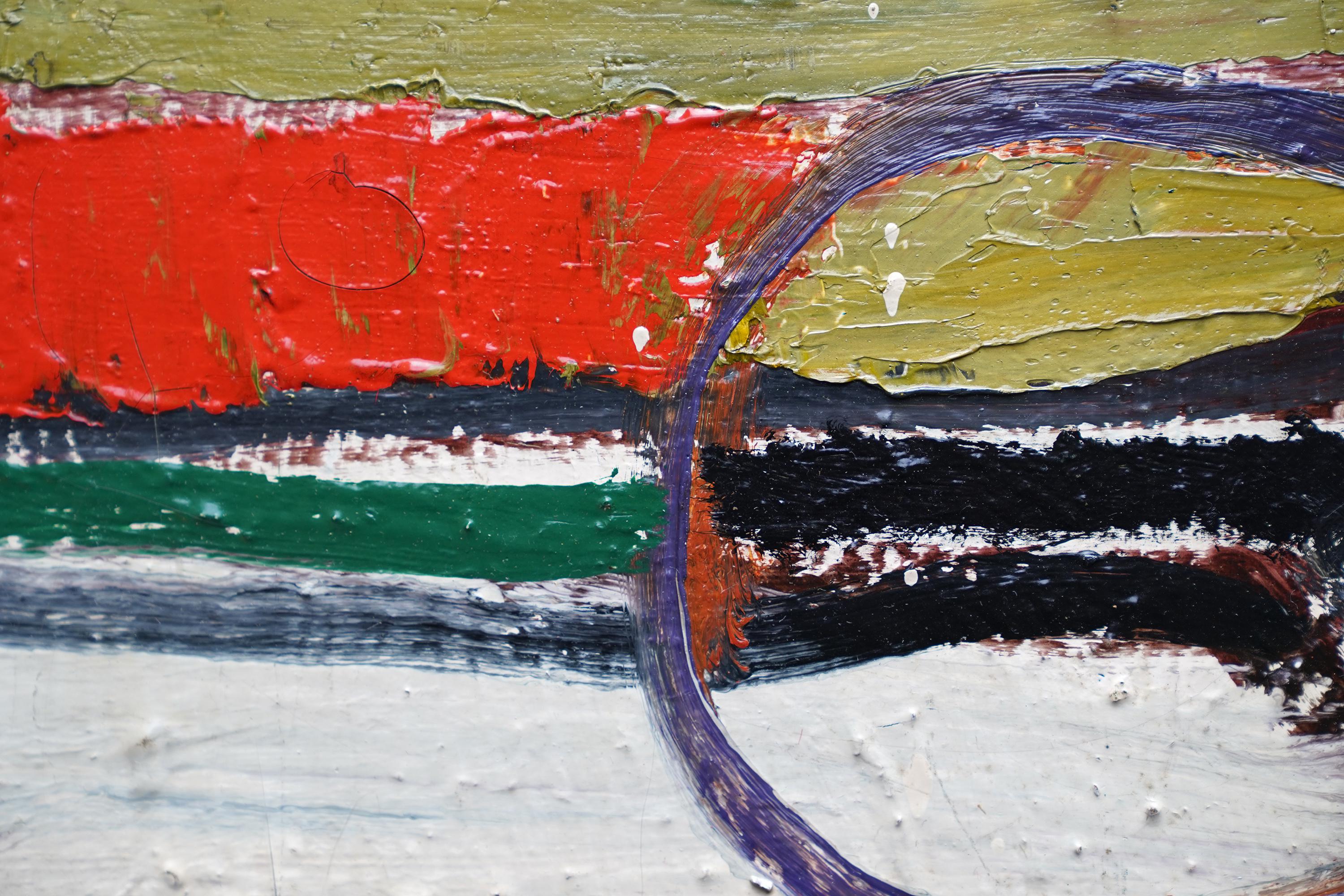 Abstract - Scottish 1950's Abstract art oil painting  For Sale 5