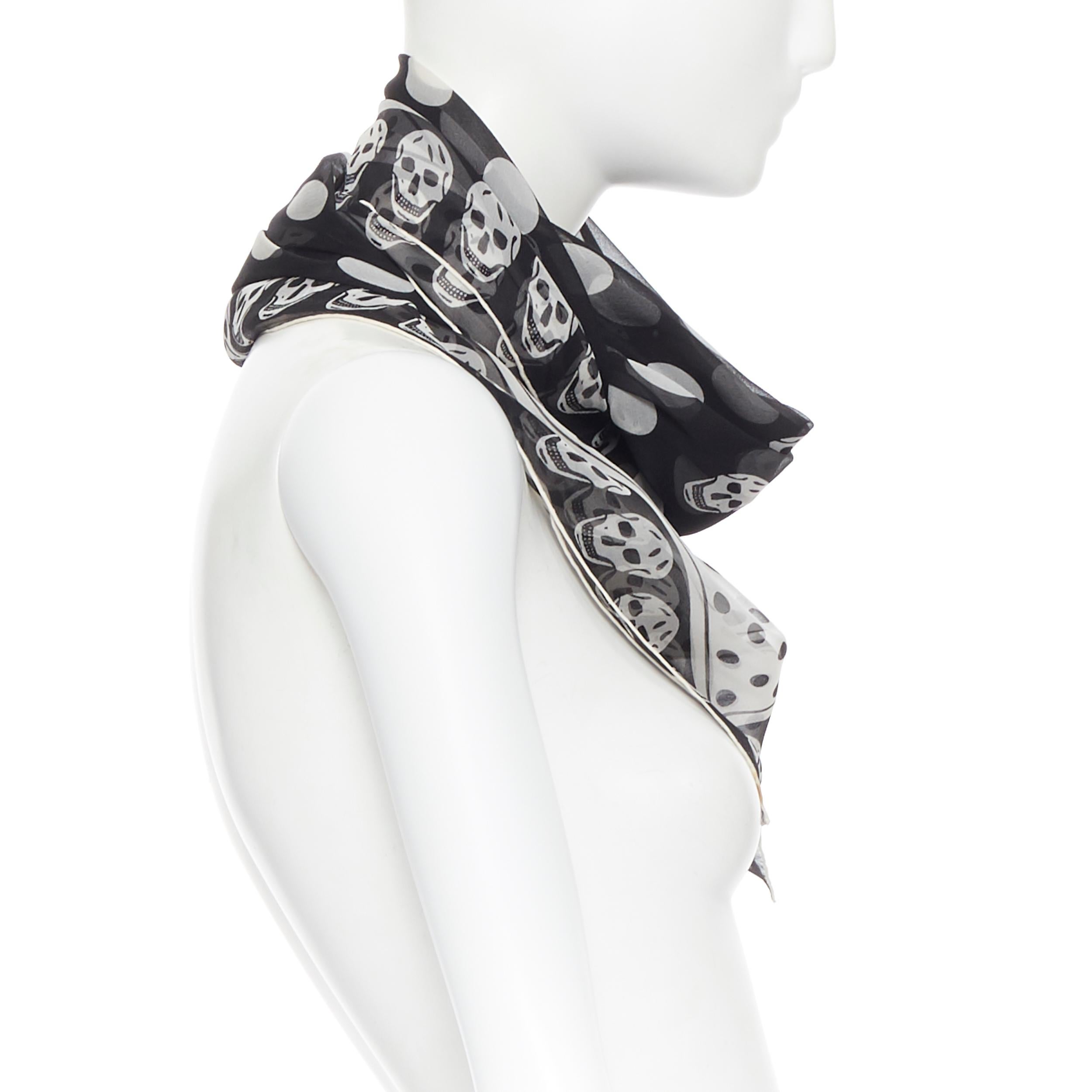 black and white skull scarf