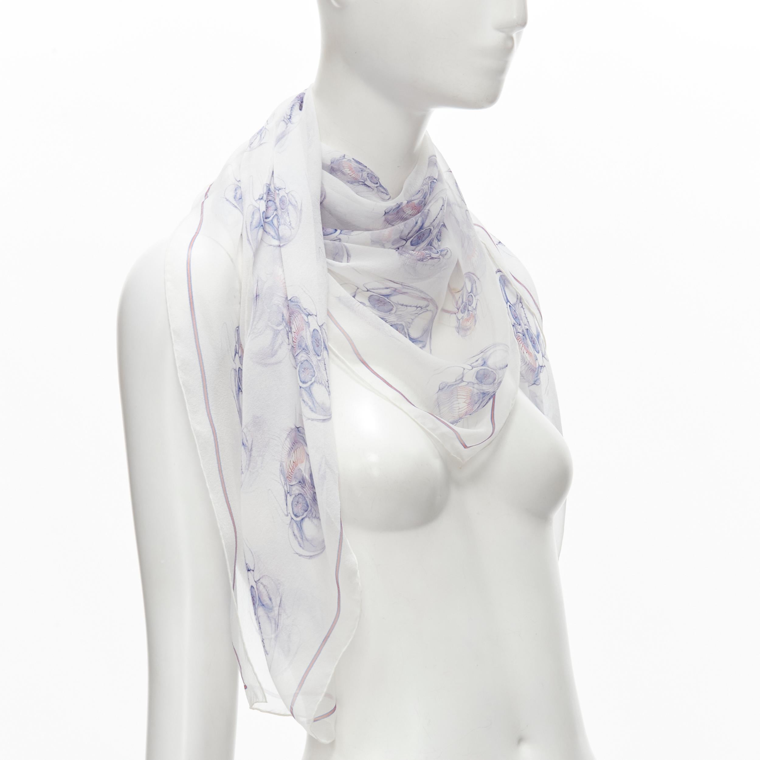 blue skull scarf